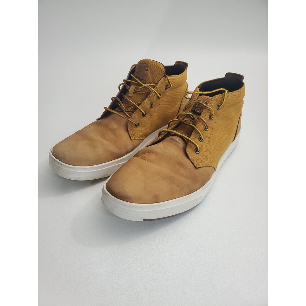 Timberland Men's Davis Square Chukka Shoe, Wheat Nubuck, 13